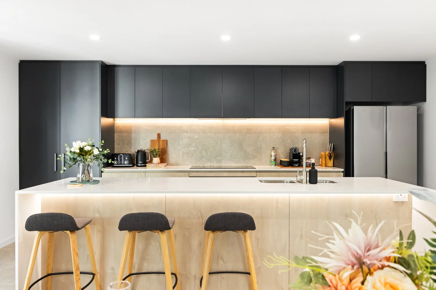 Designer kitchen with island bench at The Scarborough Mirage